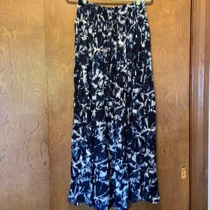 Urban outfitters blue tie dye rayon maxi skirt